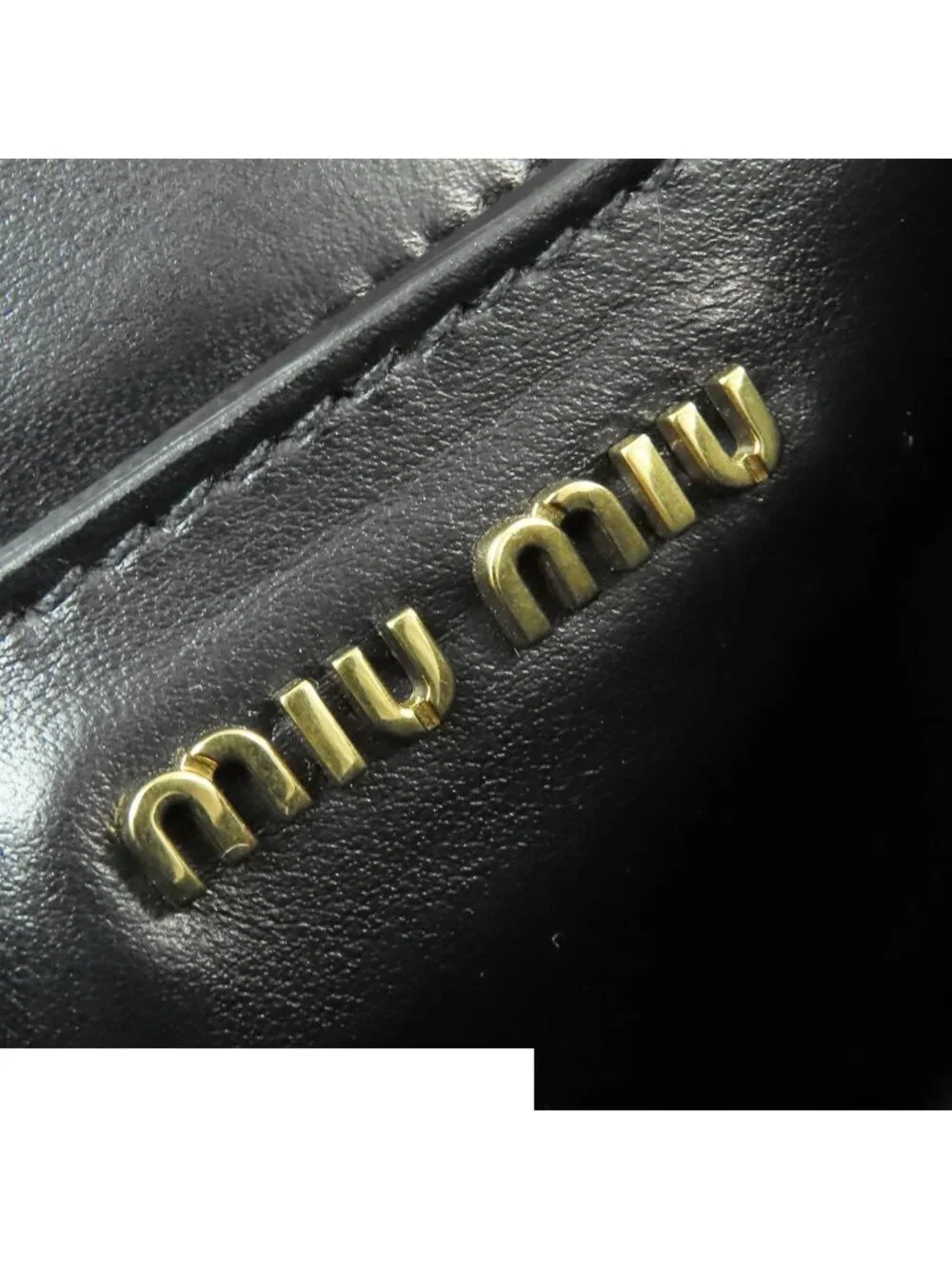 Miu Miu Shoulder Bag Black Leather Logo